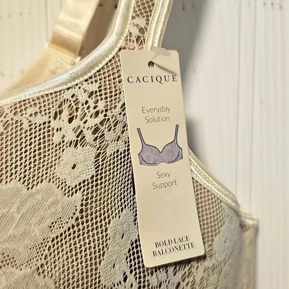 NWT Cacique Lace Bra Balconette Sz 42DDD - Picture 2 of 5